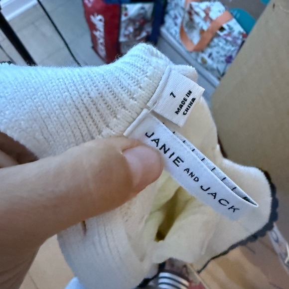 Janie and Jack Cable knit Colorblock Preppy Sweater Dress - Picture 3 of 6